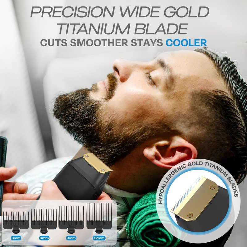 HUMMINGBIRD MK17 DualPro T-Blade Trimmer Replacement Blade Head – Genuine Blade Head Refill, Easy to Install, Hypoallergenic Gold Titanium Blades (Replacement Blade Only)