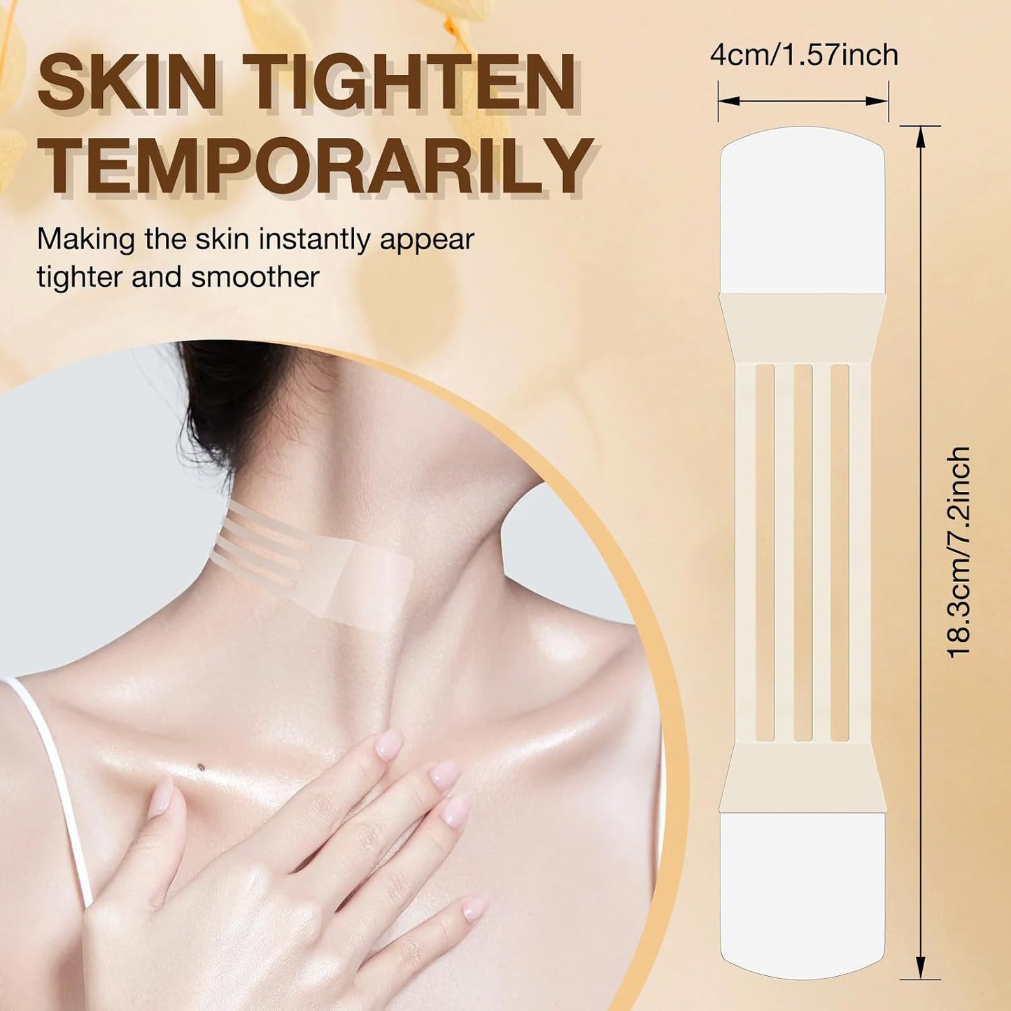 Neck Lift Tape - Reusable Face & Neck Lifting Strips for Anti-Aging | 48 PCS Neck Wrinkle Patches