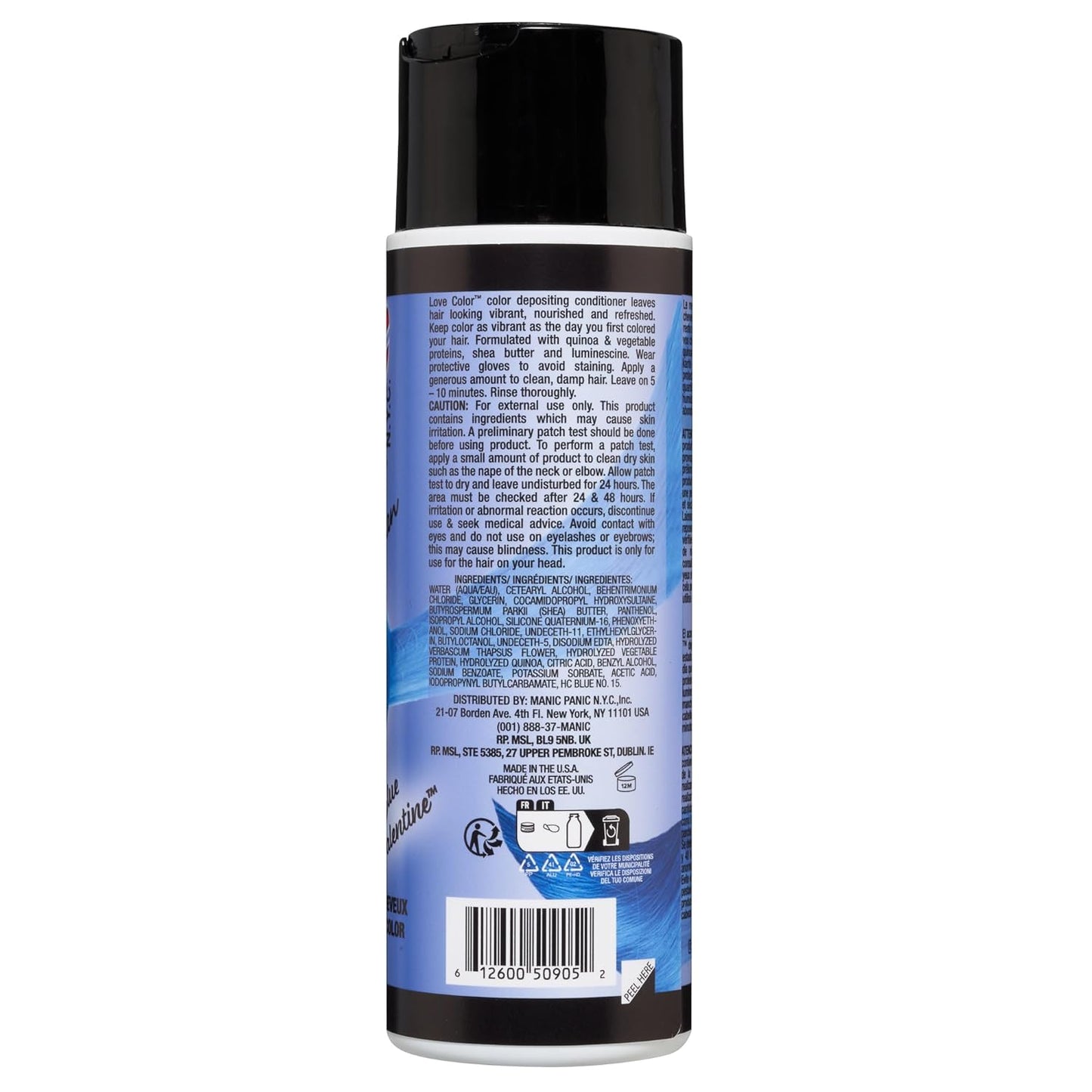 Bright Cobalt Blue Color Depositing Conditioner - Nourishing Hair Color Treatment with Shea Butter & Quinoa | 8oz