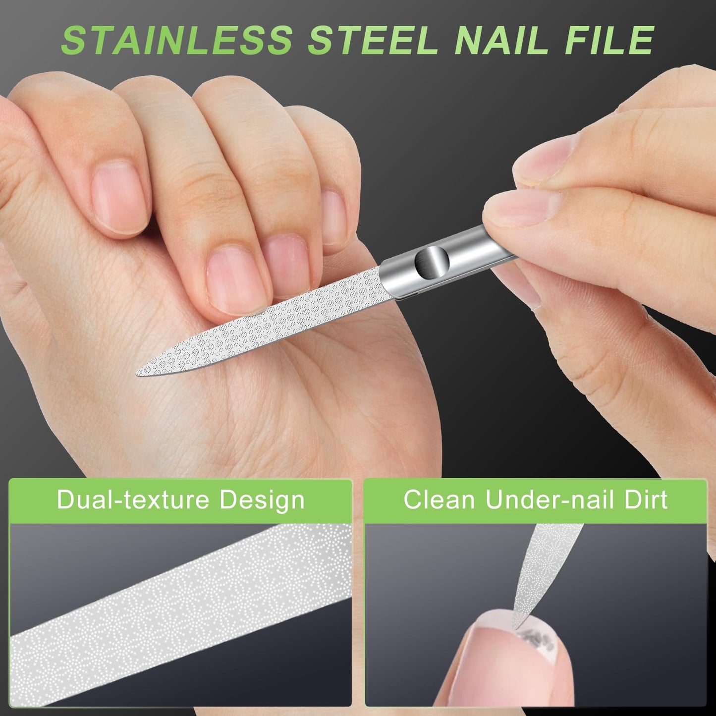 Ingrown Toenail Clippers, Slanted Nail Clippers for Thick Nails for Seniors, Edgy Angled Finger Nail Cutters for Adult, Men, Women with Curved Blade, Nail File