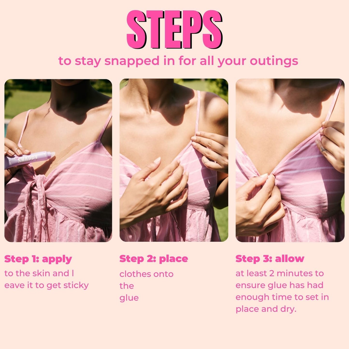 Body Glue - Strong Sweat-Proof Fashion Adhesive | Skin-Safe, Residue-Free, Transparent Hold