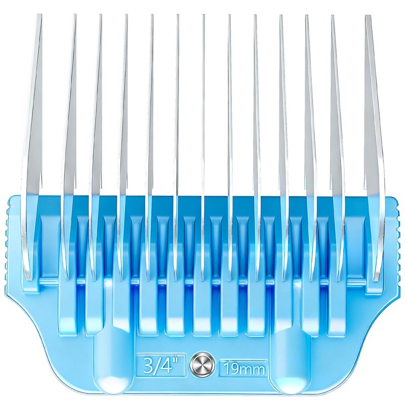 MEMIRY Wide Clipper Guard Attachment for A5 Type Wide Blade, Compatible with Andis, Wahl, Oster, Pet Grooming Attachment, Stainless Steel Professional Comb (19mm or 3/4")