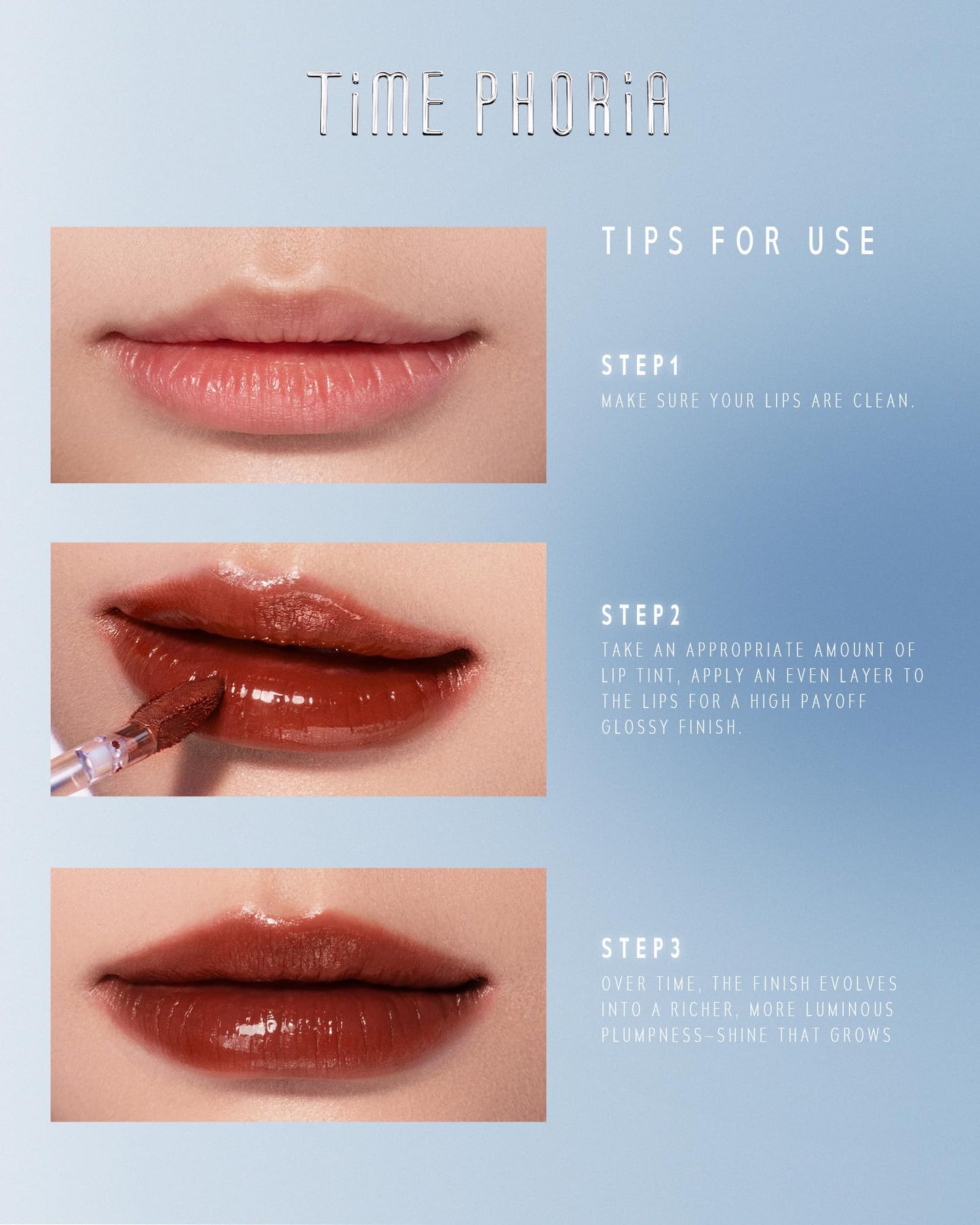 TIMEPHORIA Aphrodite Everlasting Glossy Tint Lip Gloss 002 Thea - Glass-Like Shine Finish, Long-Lasting Glossy Hydrating Tint Lip Stain, Buildable Rich Color, Moisturizing Non-Drying Lightweight