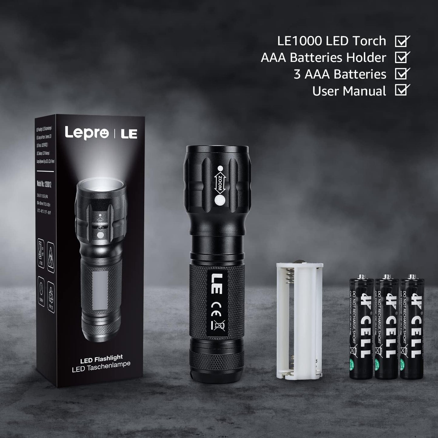 LED Flashlights - High Lumens Waterproof Tactical Flashlight | Adjustable Focus for Outdoor & Emergency Use