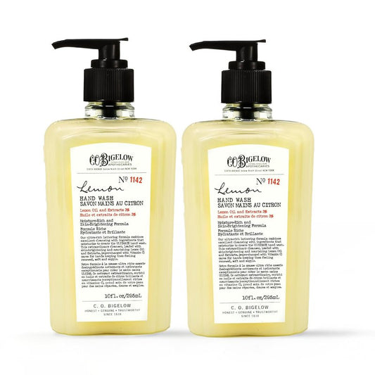 C.O. Bigelow Lemon Hand Wash - Moisturizing Liquid Soap with Aloe Vera | 10 Fl Oz (Pack of 2)
