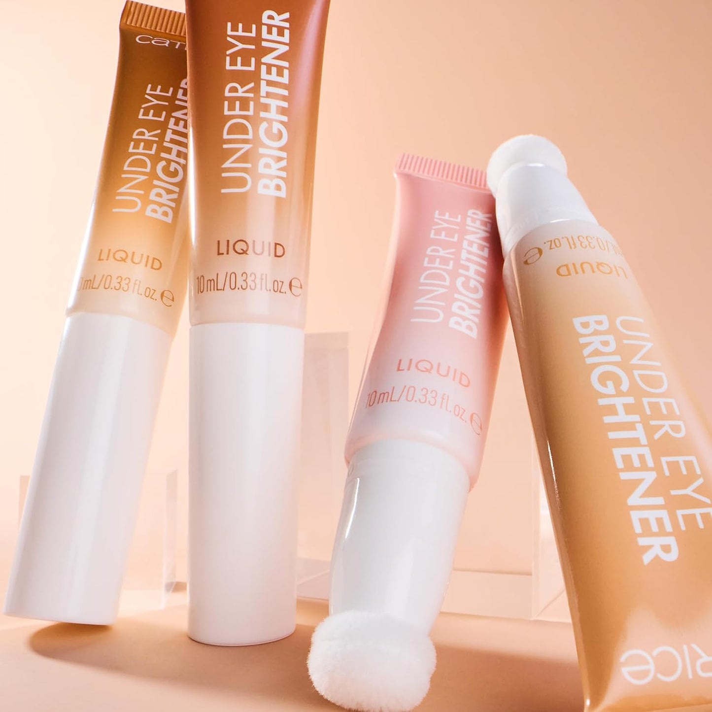 Catrice Under Eye Brightener Liquid - Lightweight Luminous Formula with Built-In Sponge Applicator | Vegan, 010 Light Rose