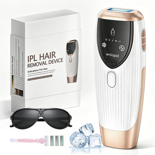 Wniopst IPL Hair Removal Device Gift for Women and Men, with Ice-Cooling Technology, Gentle Hair Reduction for Nearly, Hair Removal Device for Armpits Legs Arms Bikini Line, Corded