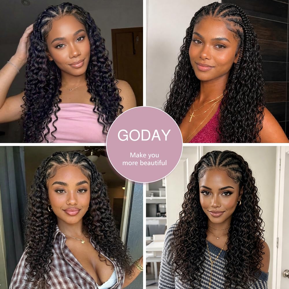 Human Crochet Hair for Black Women 16 Inch 150g Pre Separated 120 Strands Deep Wave Feather Crochet Human Hair Extensions Invisible Miracle Knots Crochet Hair Human Hair Crochet Bundles Natural Black