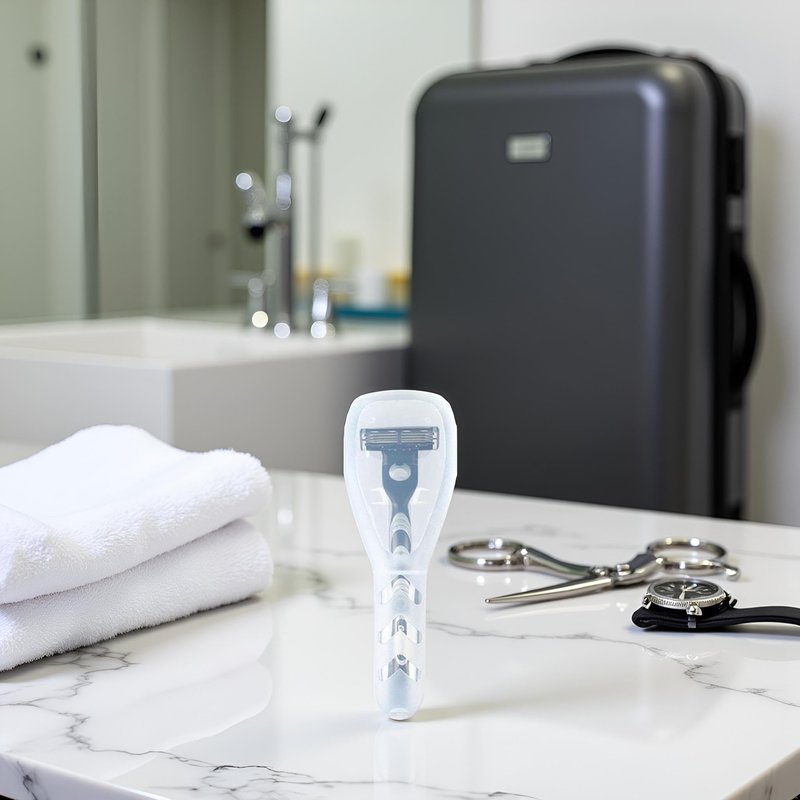 Transparent Portable Travel Men Manual Razor Protector Plastic Box Cover Container Storage Shaver Holder Protector Case Organizer,Electric Shavers, Men's Electric Shaver Accessories