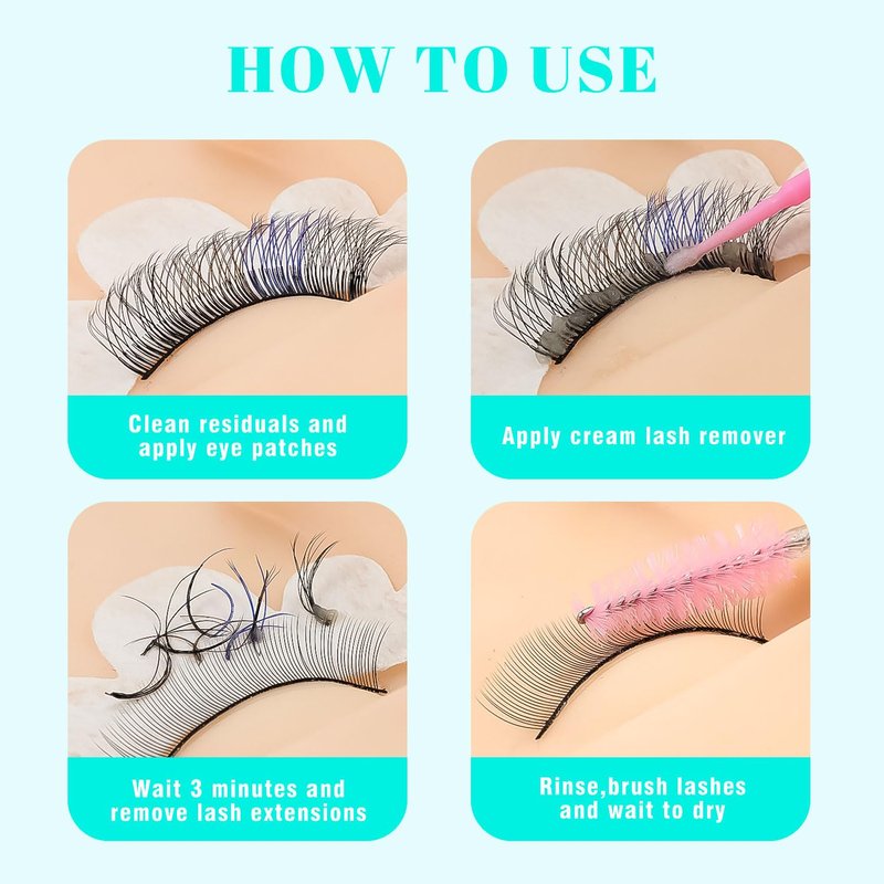 VAVALASH Eyelash Extension Remover - Low Irritation Cream for Sensitive Skin | Fast Dissolution, 15g