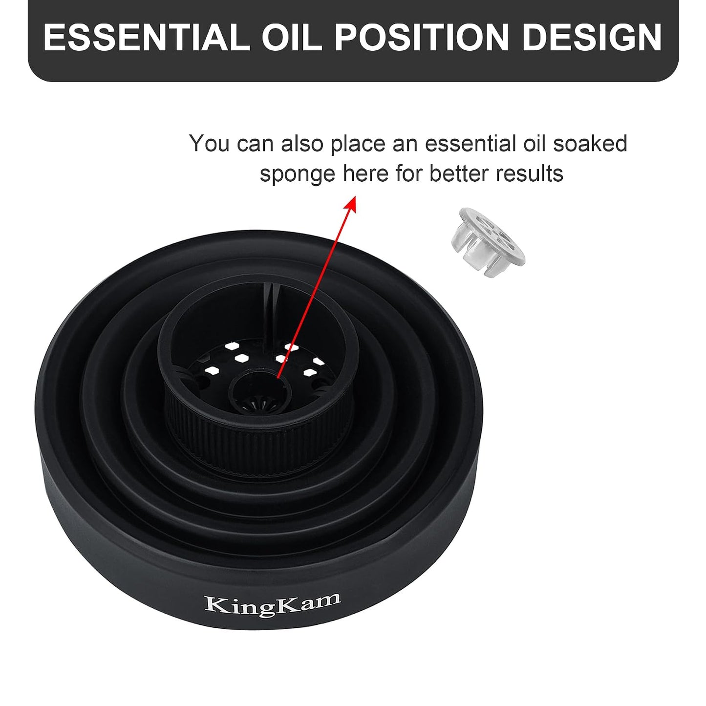 Collapsible Hair Dryer Diffuser - Travel-Friendly Attachment for Most Hair Dryers | Fits Nozzle Diameter 1.575-1.968 Inches - Black