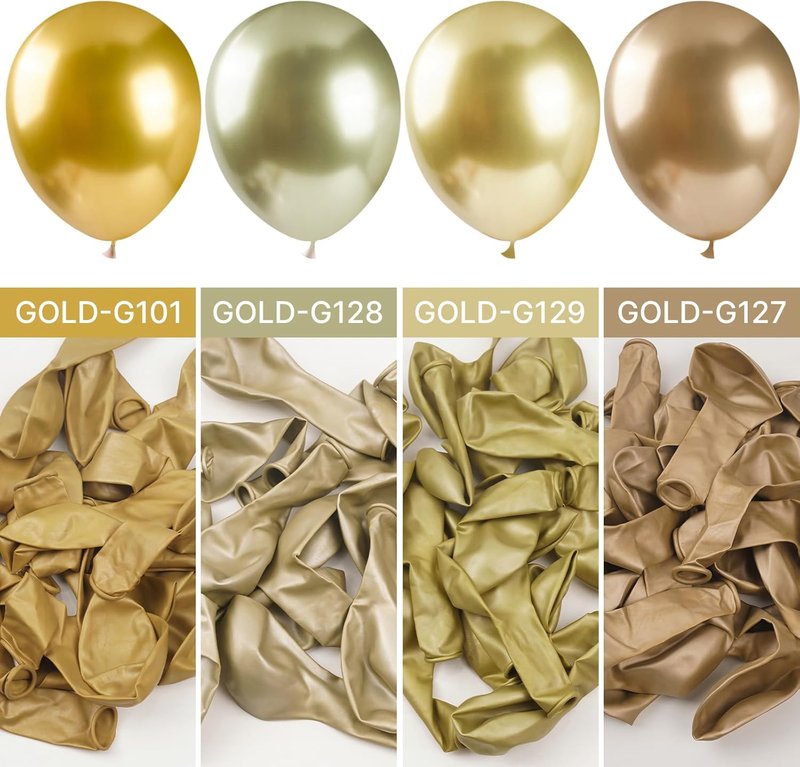 Gold Latex Helium Balloons - 50pcs 12 Inch for Birthday, Wedding, Baby Shower & More | Elegant Gold Party Decorations