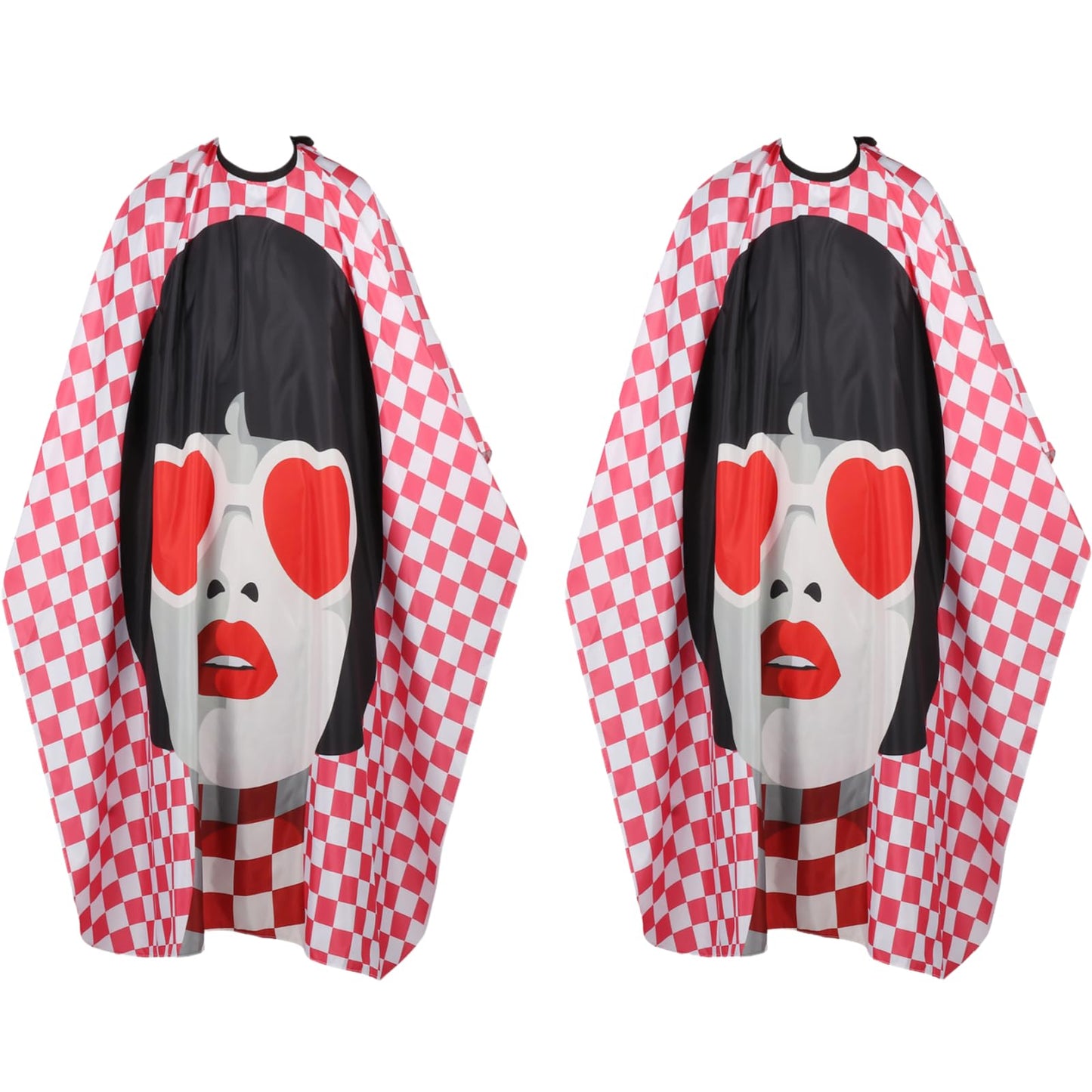 YELEGI Professional Hair Cutting Cape(2Pcs), Salon Barber Cape with Adjustable Snap Closure, Waterproof Hair Dye Color Cape Hair dressing stylist apron (Fashionable Woman)