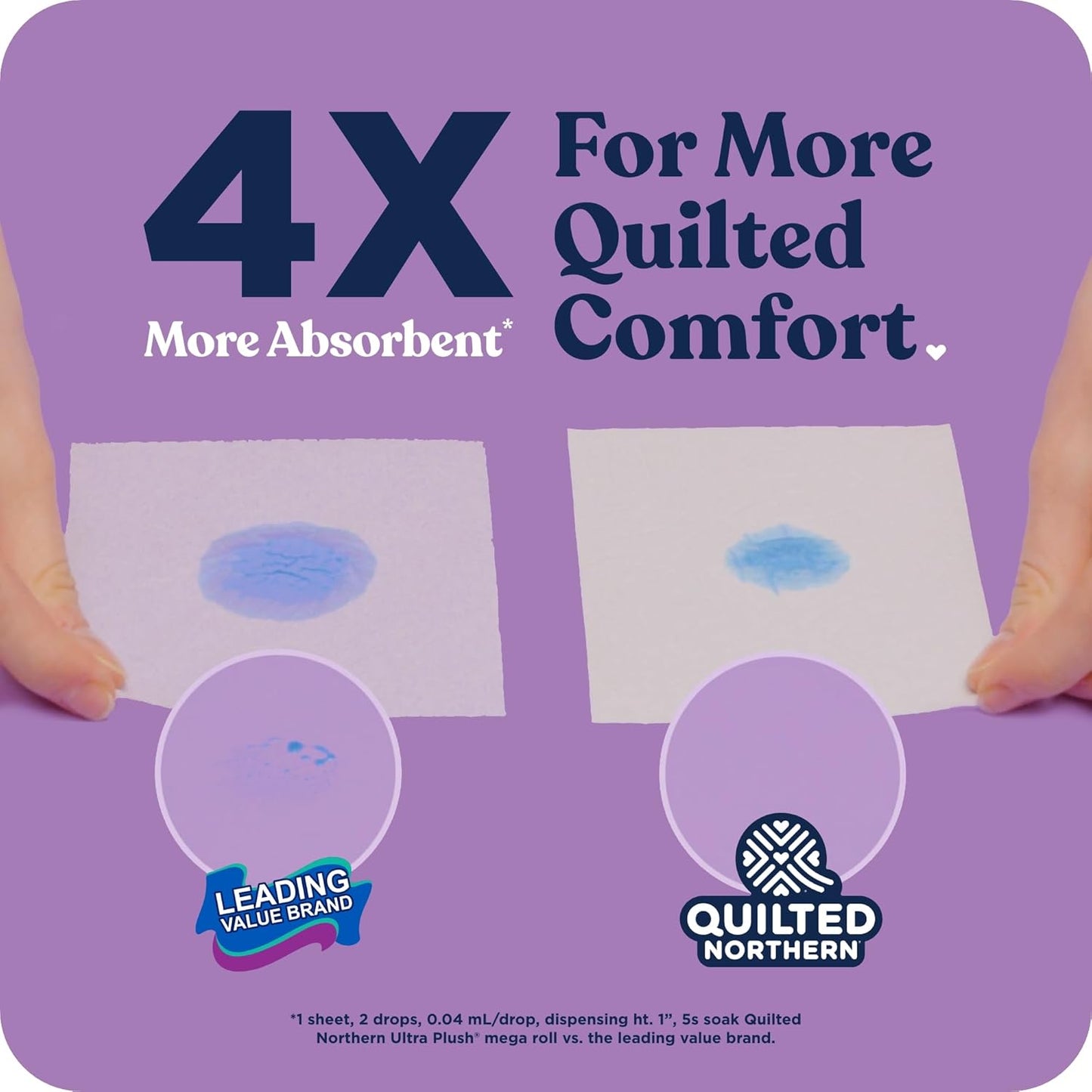 Quilted Northern Ultra Plush Toilet Paper - 6 Mega Rolls | 3X Thicker, 3-Ply Soft Tissue