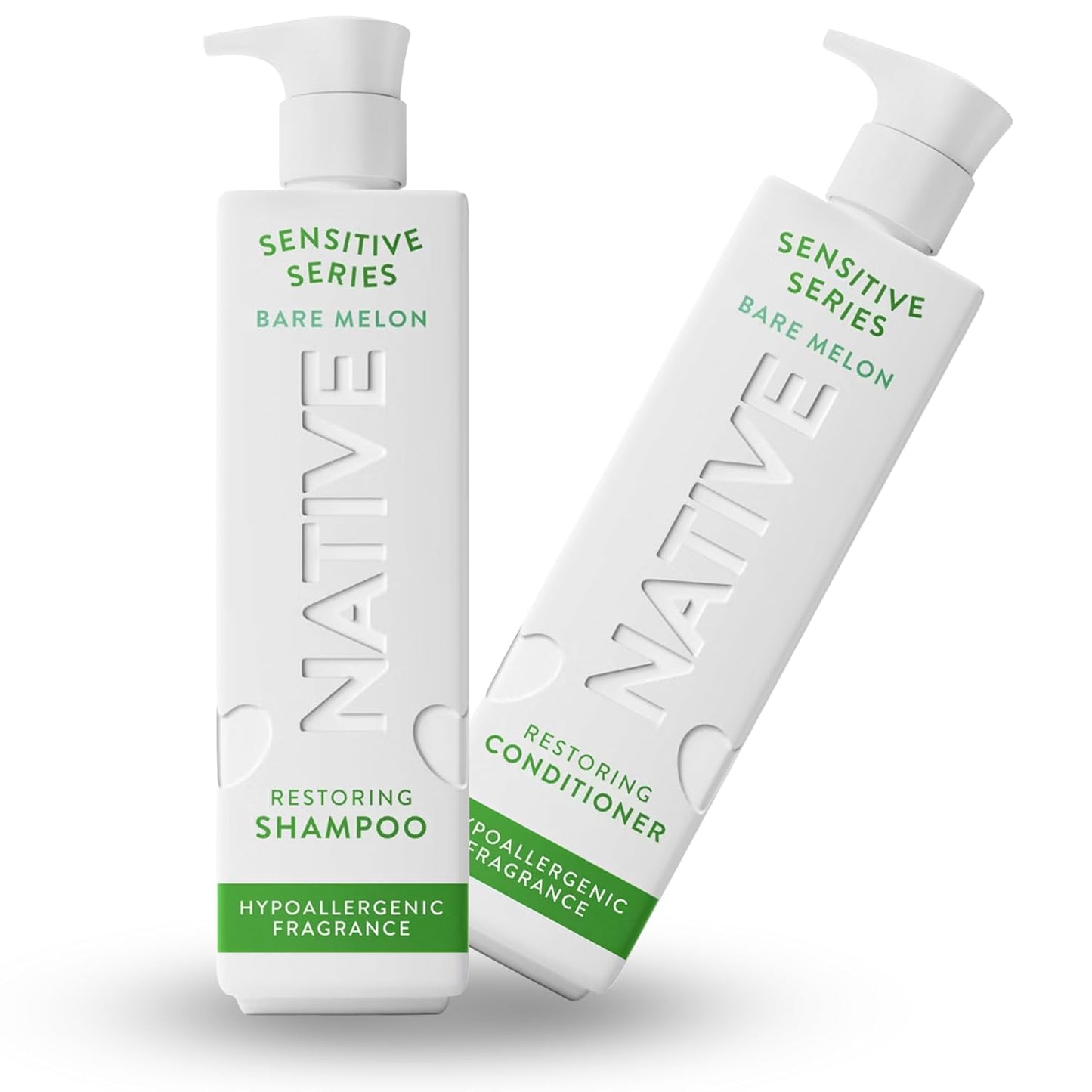 Restoring Shampoo & Conditioner for Sensitive Scalps | Bare Melon - 18oz (Pack of 2)