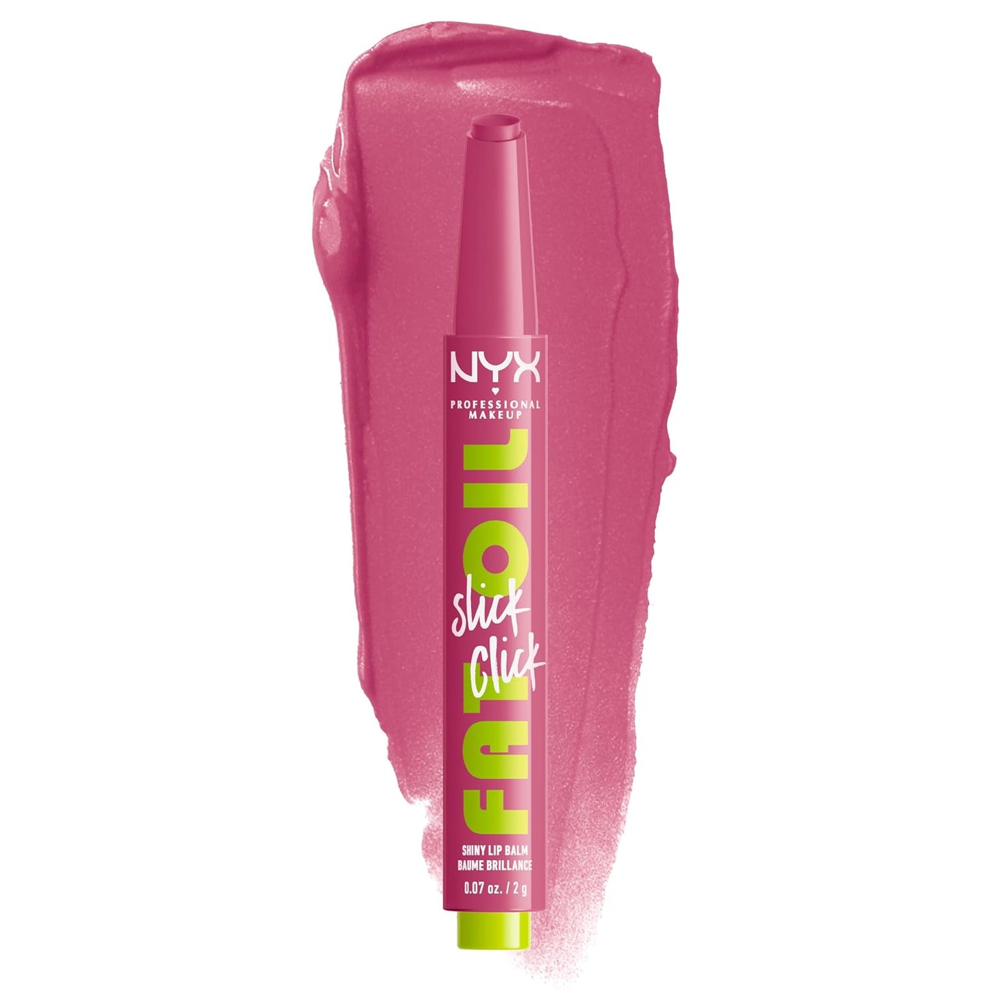 NYX Professional Makeup Fat Oil Slick Click | Lightweight, Buildable Vegan Lip Balm - Richly Pigmented, No Filter Needed