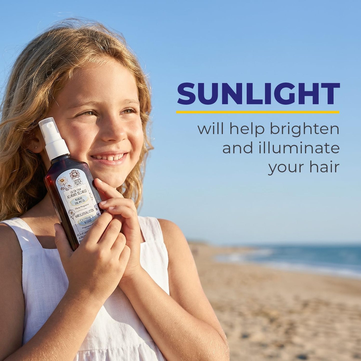Camomila Intea Hair Lightener For Kids– Premium Sun Lightening Spray for Hair – Chamomile Hair Lightener Spray for Naturally Lighten Hair – No Bleach/Ammonia – Child-Friendly Formula - 3.4 Oz