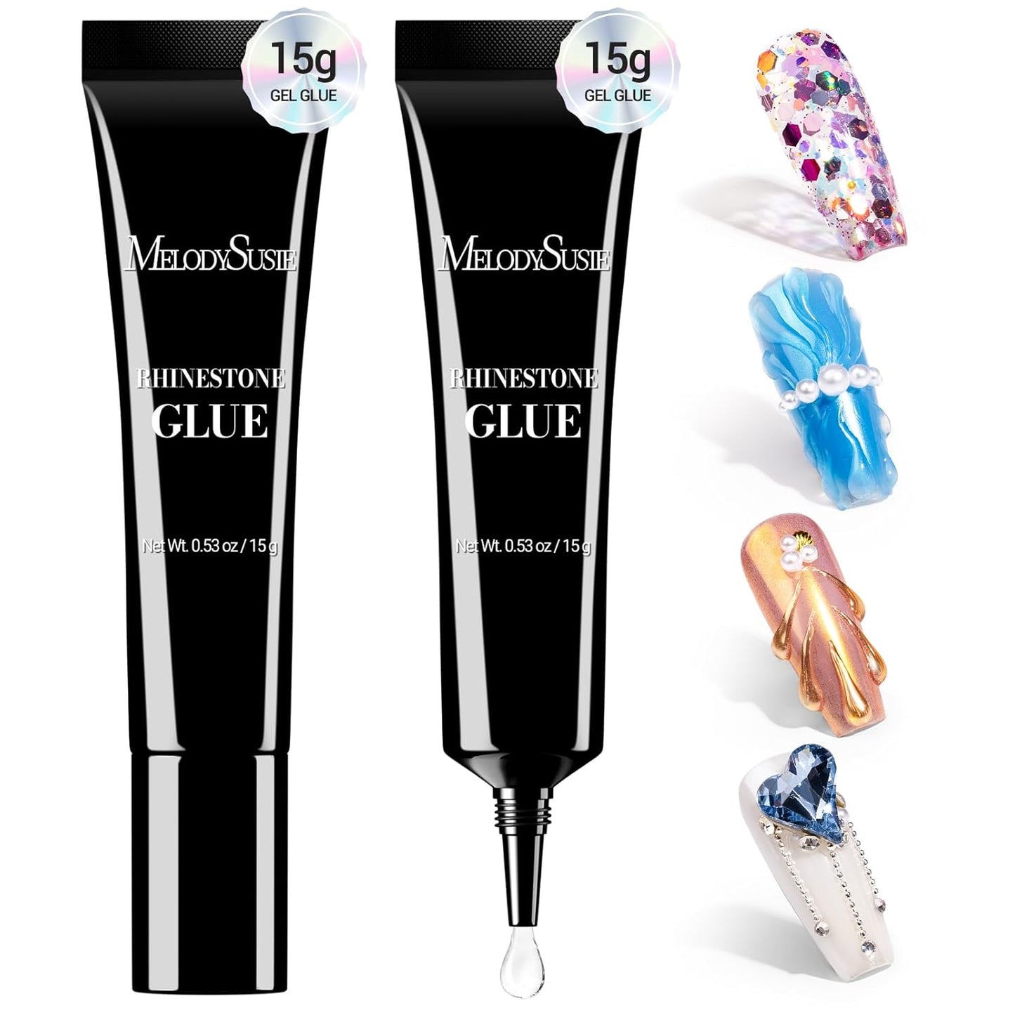 MelodySusie Nail Glue Remover - Acetone-Free Formula for Press-On Nails | Gentle & Multi-Functional 50ML