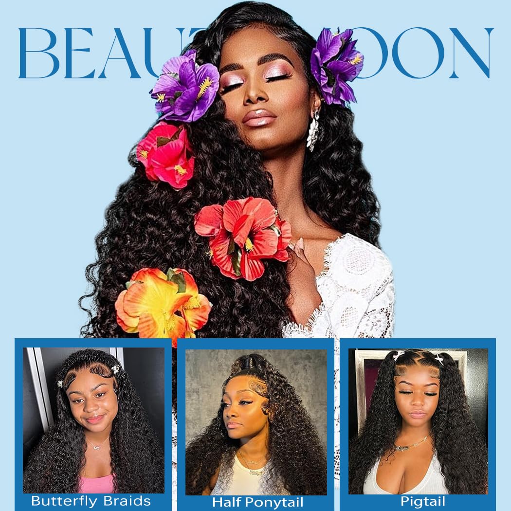Burmese Curly Hair Bundles - 100% Unprocessed Human Hair Extensions | Wet & Wavy, 18-24 Inch, Natural Black