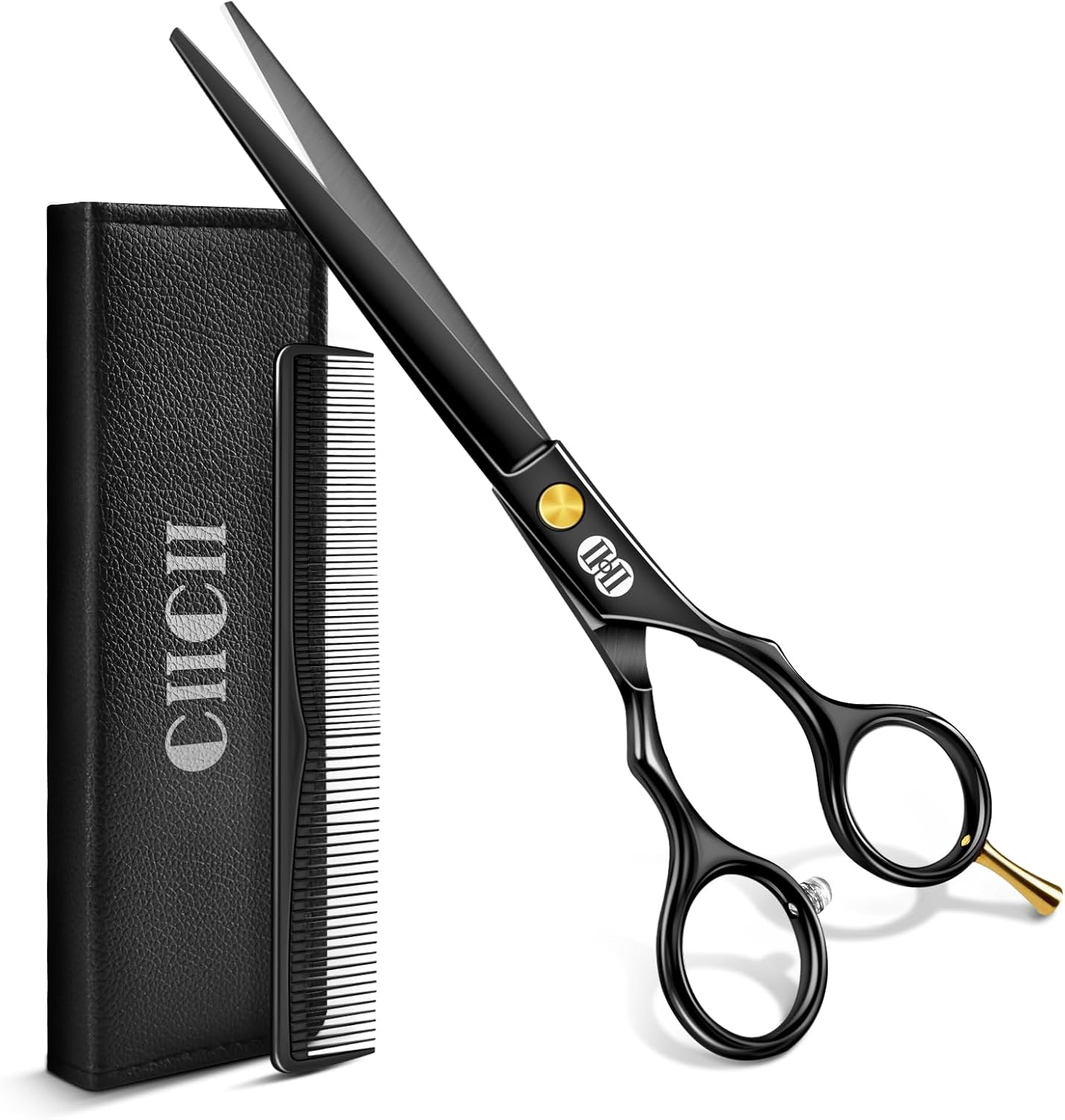 Professional Hair Cutting Scissors Set - 6.5 Inch Barber Shears for Home Salon | Right & Left Handed Hairdressing