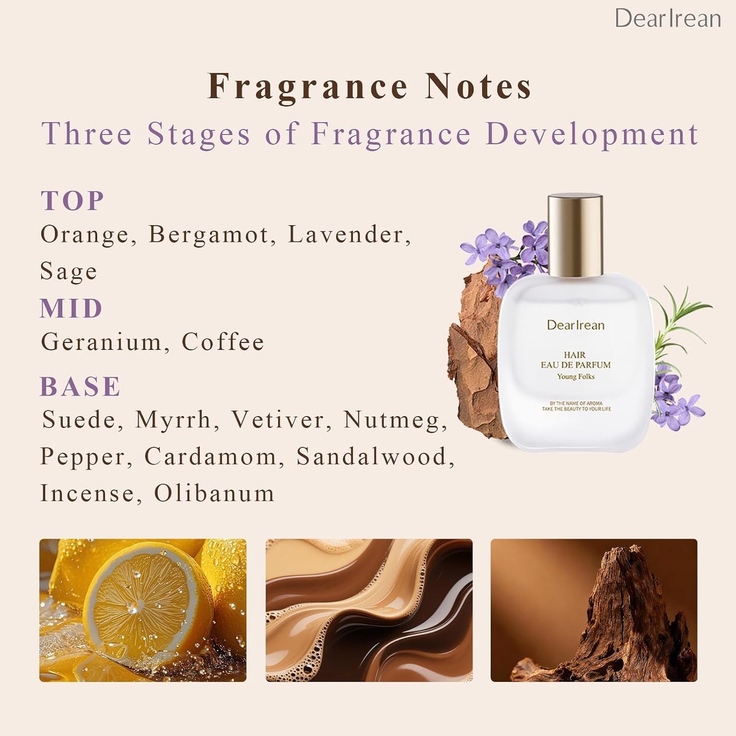 Hair Perfume for Women - Long Lasting Rose Fragrance Mist | Alcohol-Free, Lightweight Spray for Dry & Frizzy Hair, 0.85 Oz
