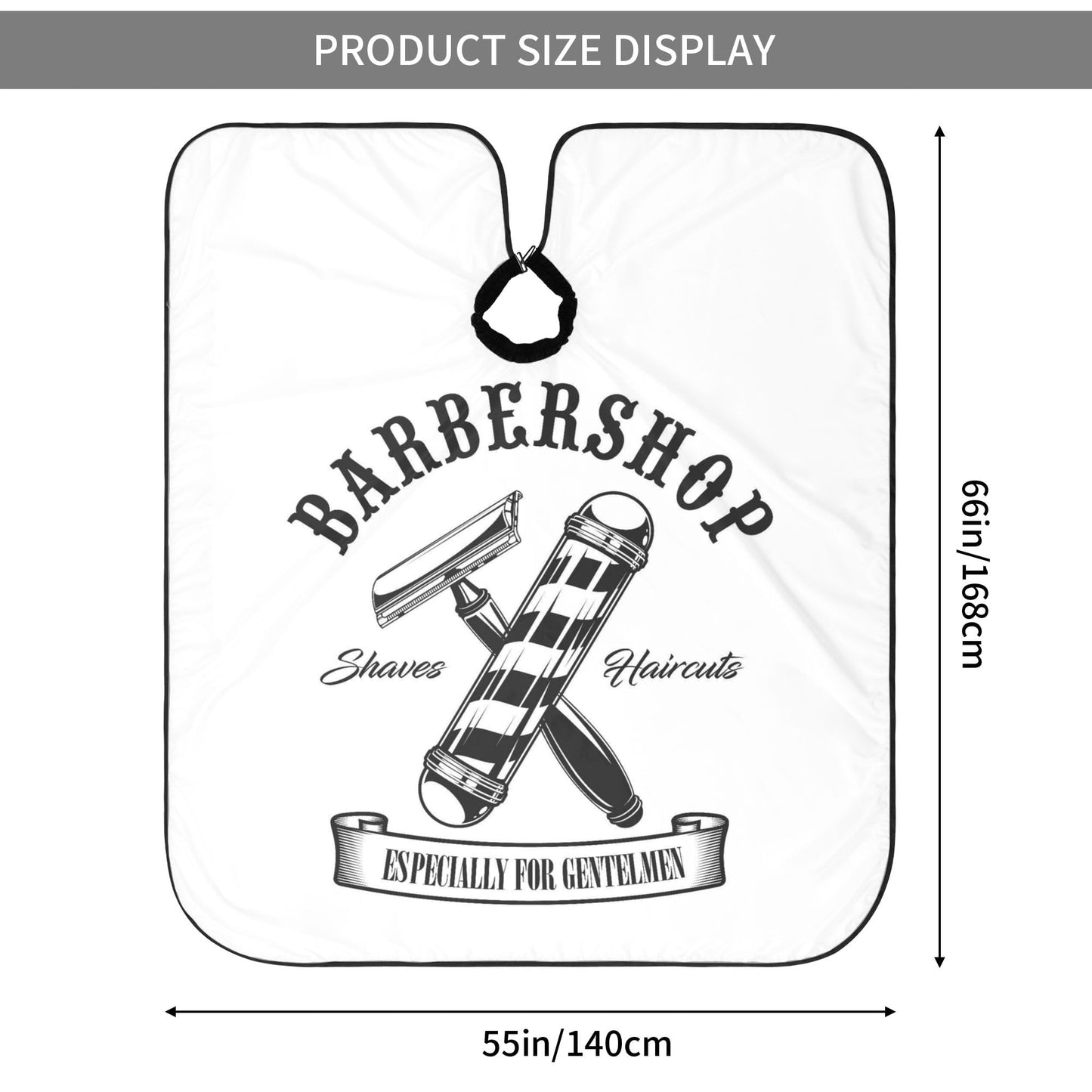Barber Cape, Hair Salon Haircut Gown, Hair Cutting Apron with Adjustable Closure, Professional Salon Cutting Barber Skirt for Barbershop (Color 2)