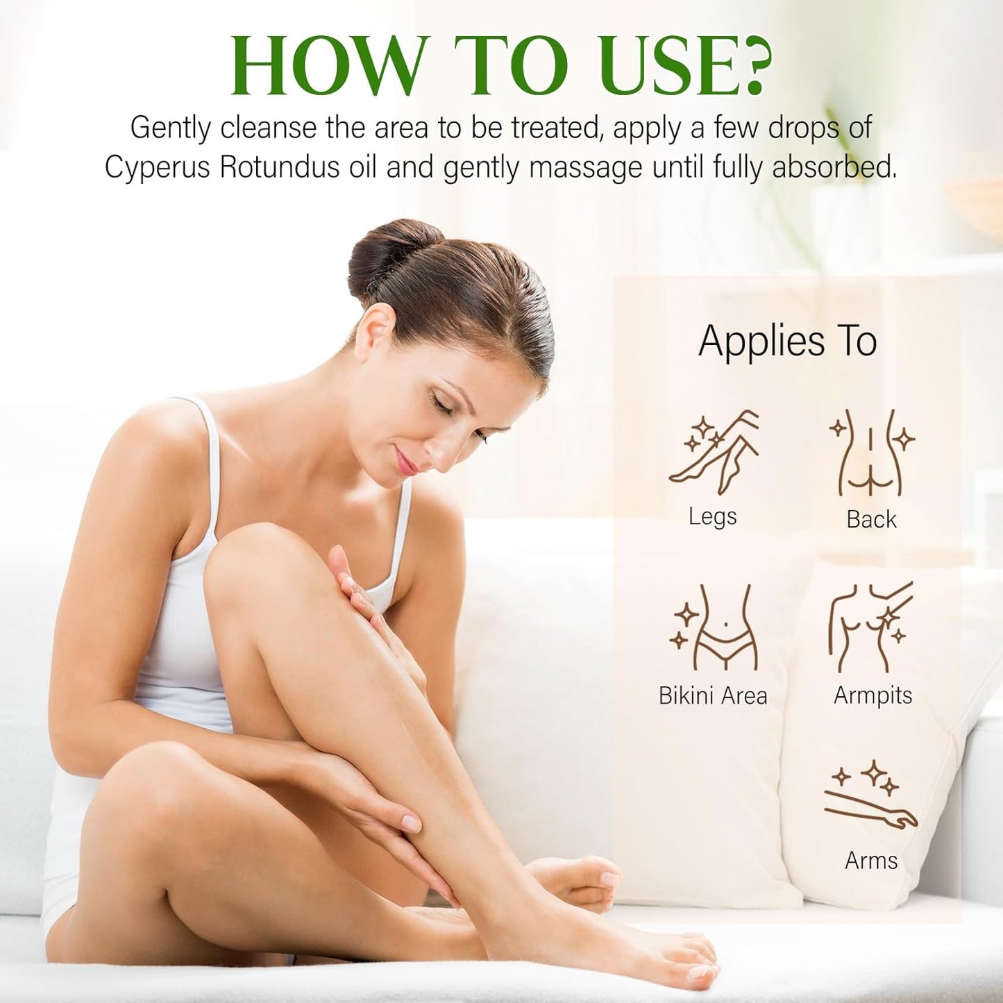 Cyperus Rotundus Oil - Natural Hair Removal & Soothing Skin Treatment | 60ml