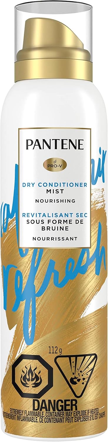 Pantene Dry Conditioner Mist Spray - Instant Hydration & Frizz Control, 3.9oz | Safe for Color-Treated Hair