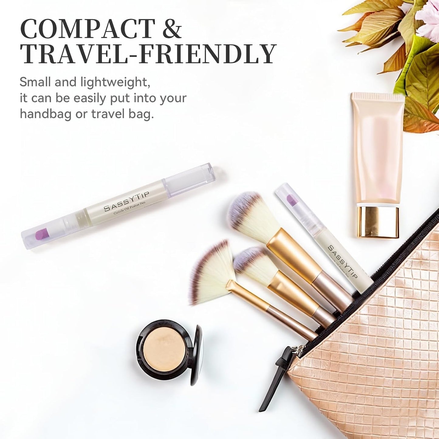 Ceramic Cuticle Pusher & Oil Pen - Gentle Nail Care Tool | 2ml Fragrance-Free Rose & Lavender