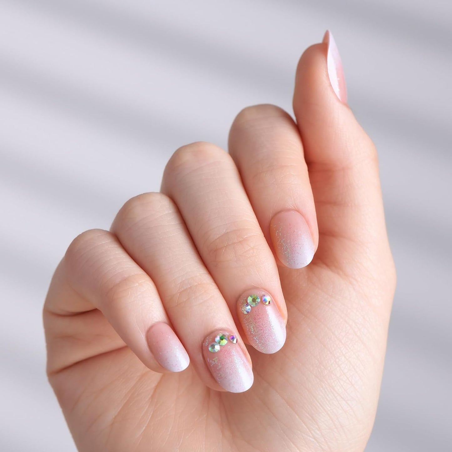 Kiss Impress No Glue Mani Press-On Nails - 'Even Better' Pink Oval Shape | Short Size, 30 Nails & Accessories