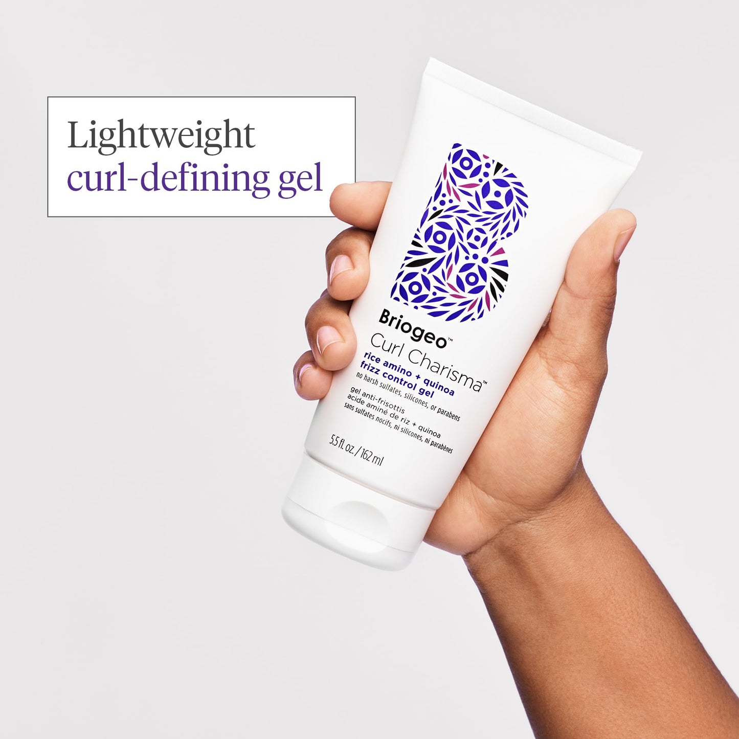 Briogeo Curl Charisma Rice Amino + Quinoa Frizz Control Gel | Curl Defining Styler for Wavy, Curly & Coily Hair Textures | Medium Hold | Vegan & Cruelty-Free | 5.5 fl oz