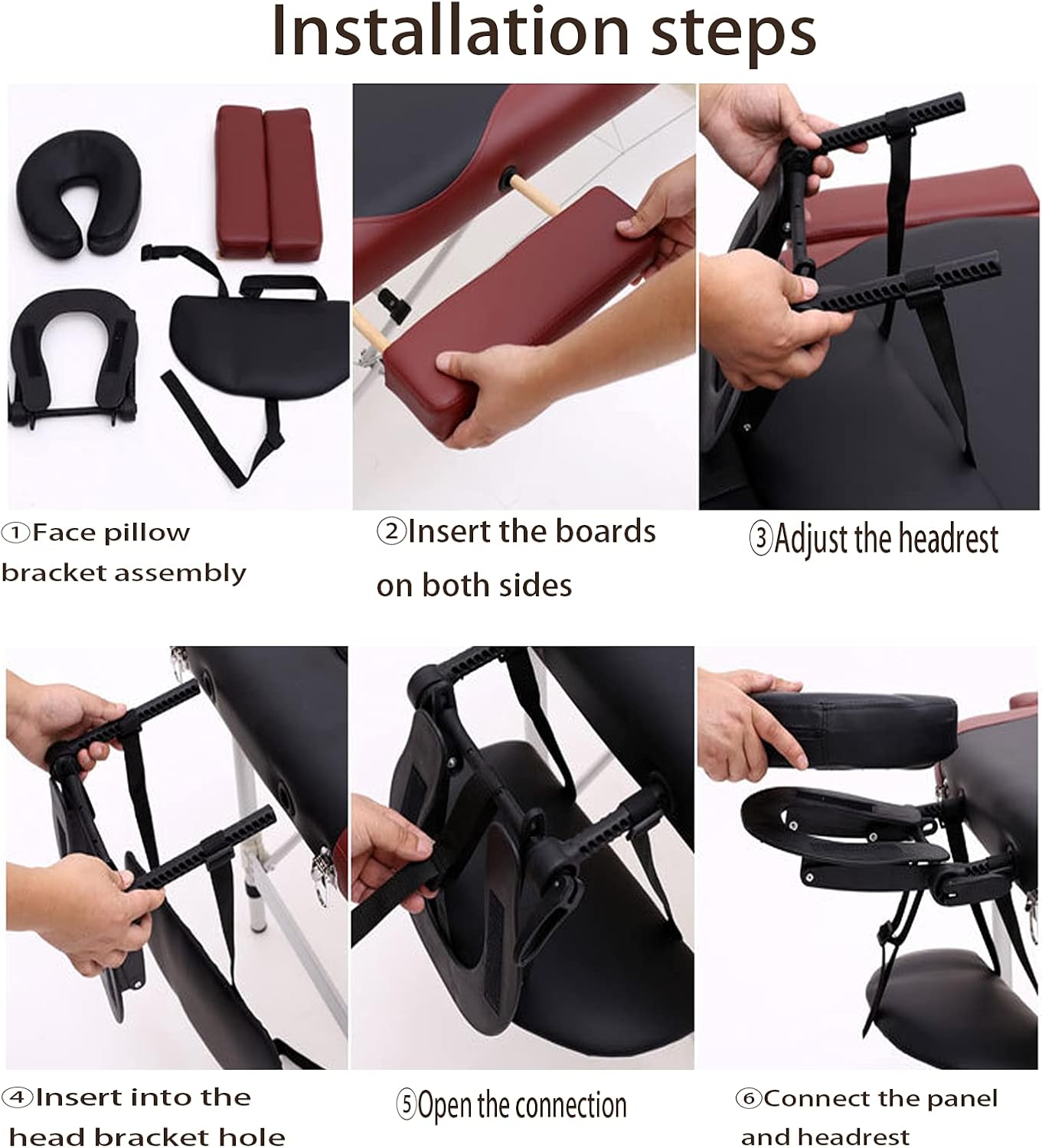 Adjustable U-Shaped Massage Table Headrest Pillow - Elastic Memory Foam Face Cushion for Beauty Beds
