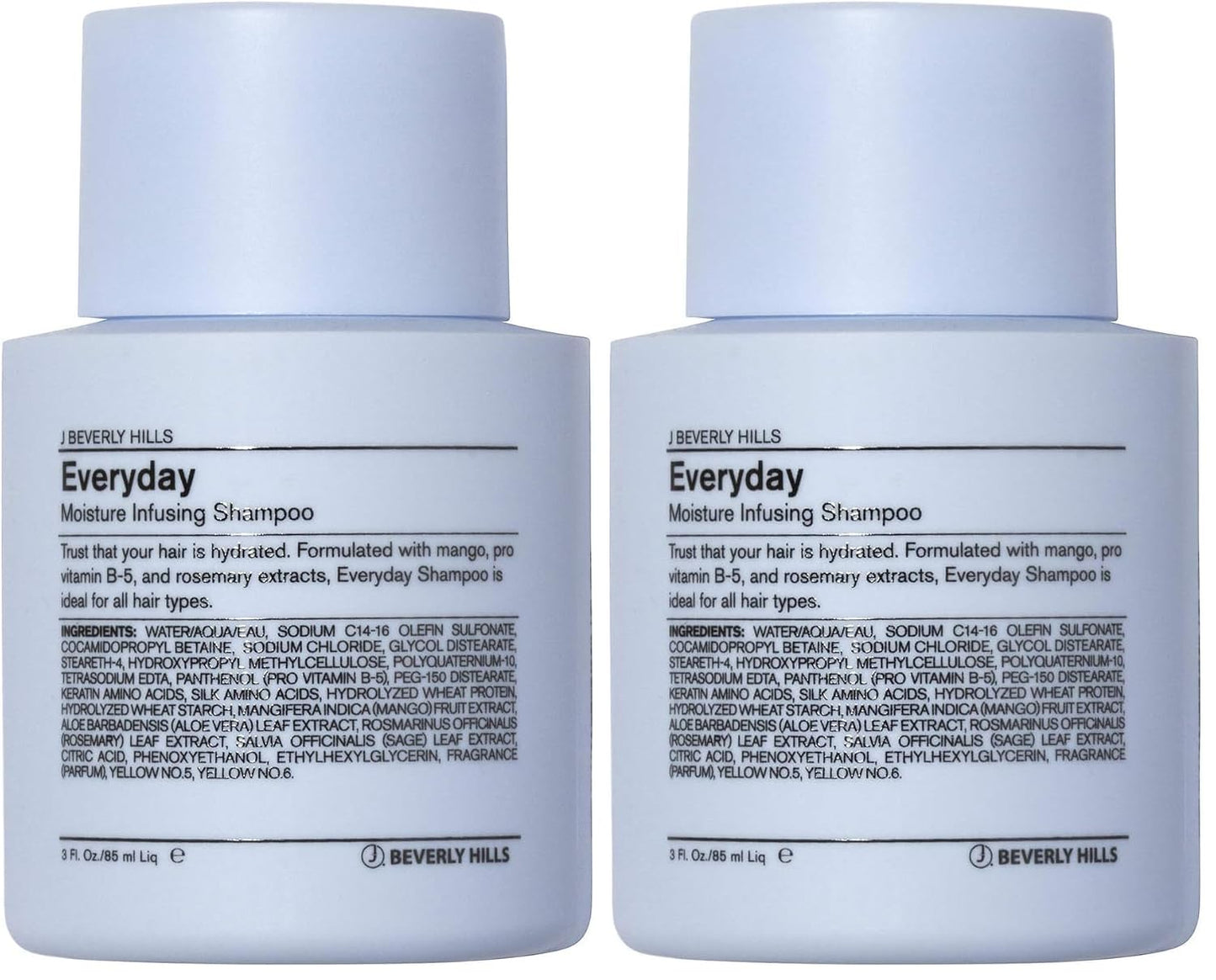 J Beverly Hills Blue Everyday Moisturizing Shampoo - Eucalyptus Oil for Hair Growth | 3 Oz & 12 Oz Options