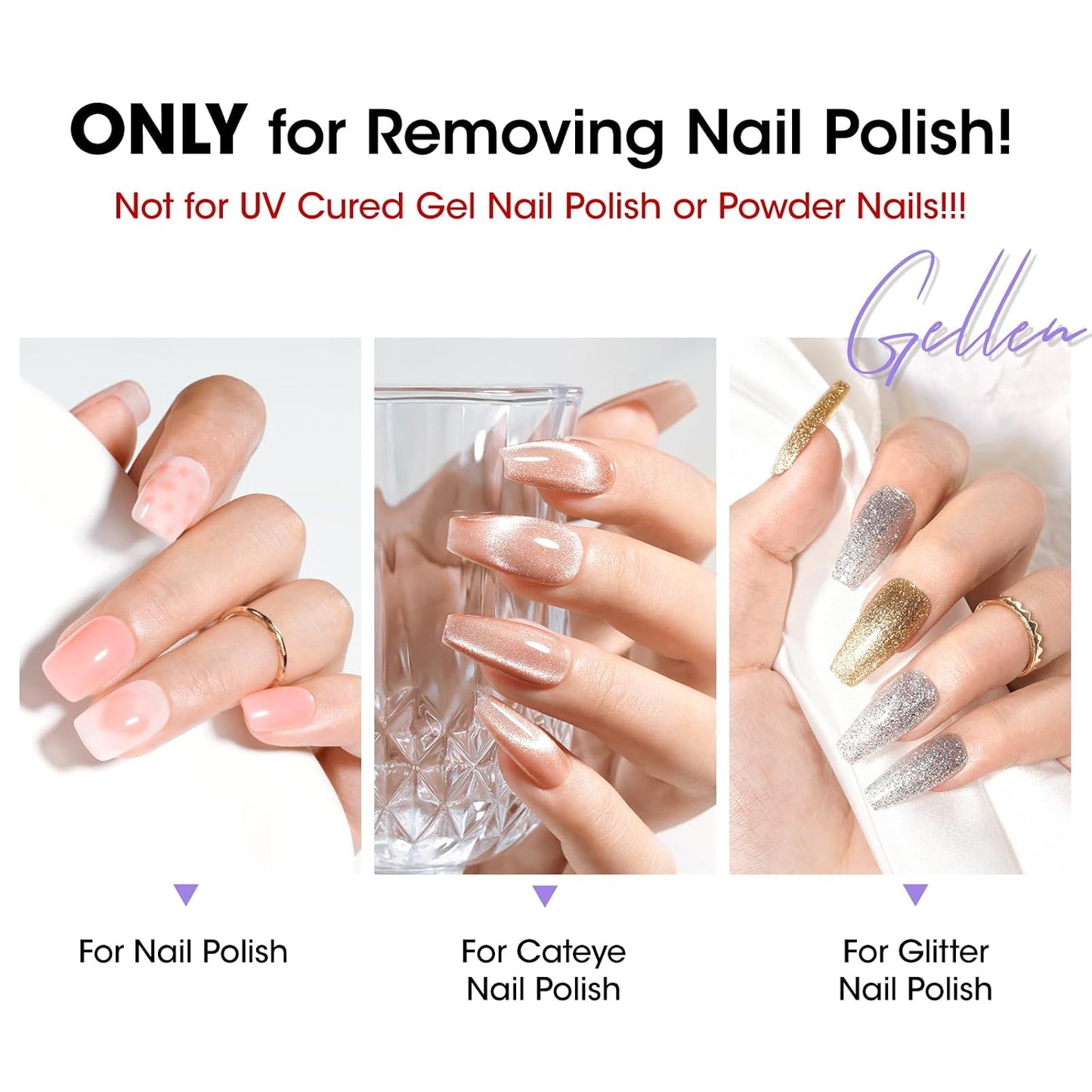 Non Acetone Nail Polish Remover - Quick Dry Formula, Gentle Pump | 6.09 Fl Oz