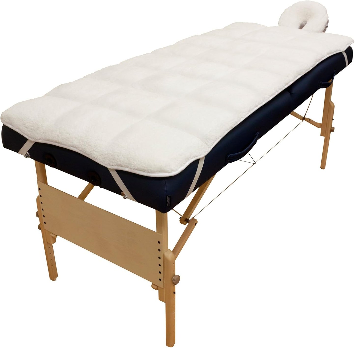 Deluxe Quilted Fleece Massage Table Pad Set - Soft Microfiber with Face Cradle Cover | Lint-Free Comfort