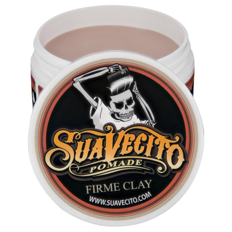 Suavecito Pomade Firme Clay for Men - Strong Hold, Low Shine Matte Finish - Professional Hair Styling Clay for Added Volume and Definition - 5 oz