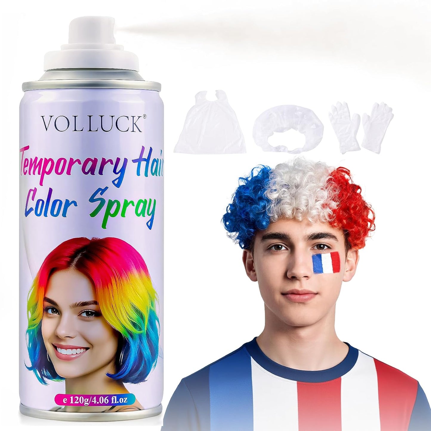 Temporary Blue Hair Spray - 1-Day Hair Color for Kids & Adults | Fast-Drying, Non-Sticky, Washable 4.06 Fl Oz
