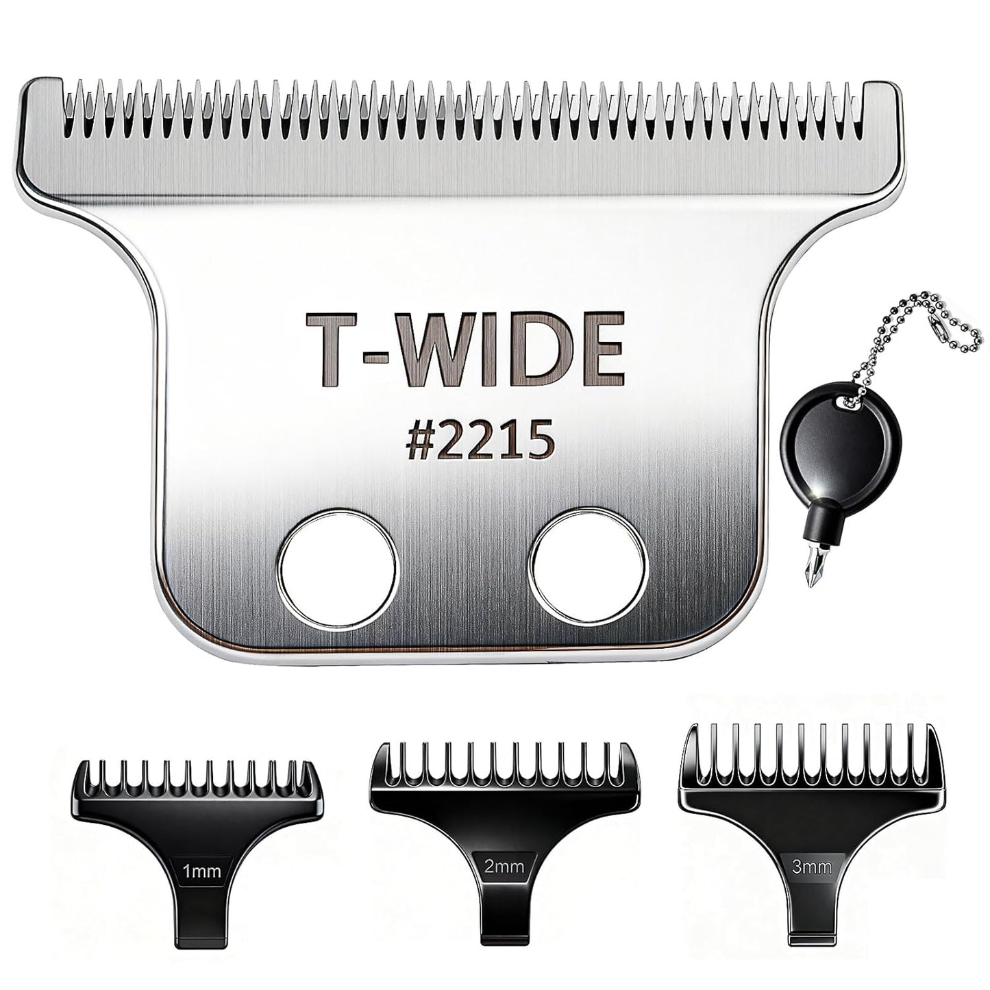 Replacement T Wide Blades for Wahl 5 Star Detailer Li Trimmer - Adjustable Stainless Steel Zero-Gap Blade | 1PC Gold