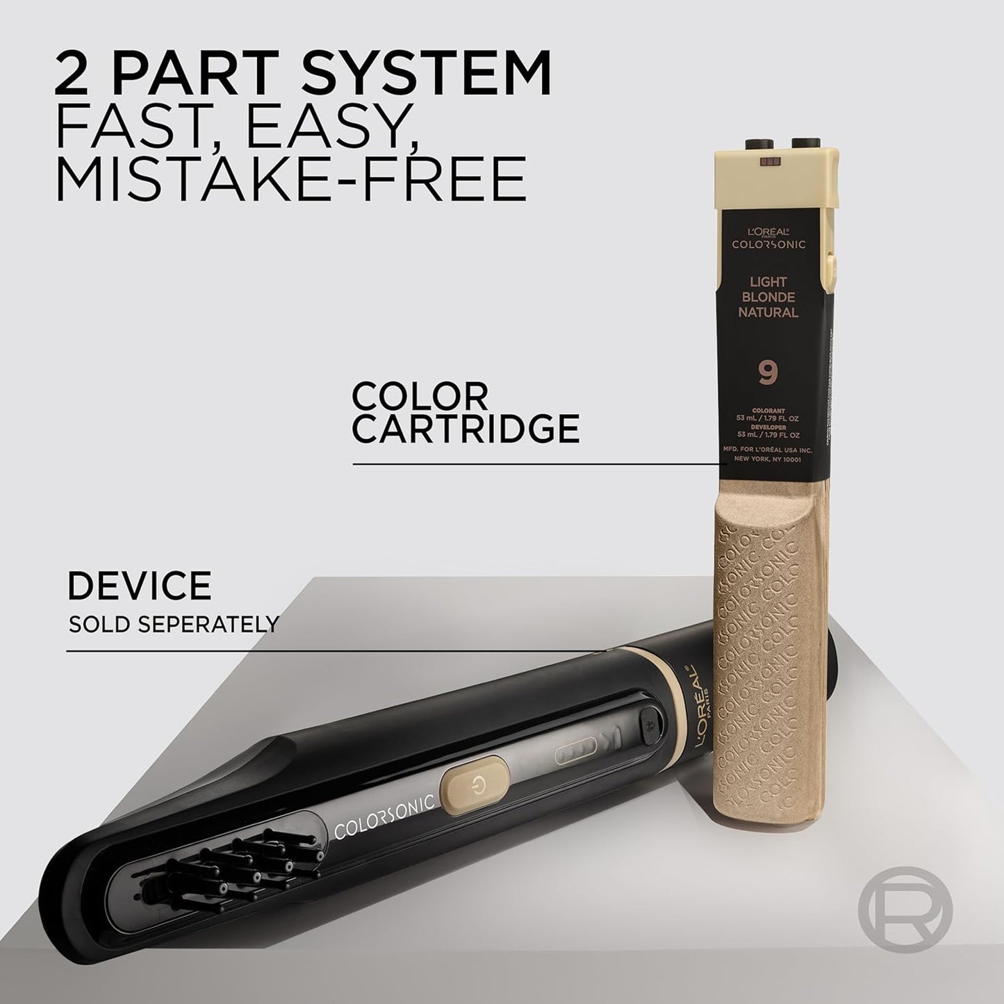 L'Oreal Paris Colorsonic Hair Dye Device - Mistake-Free Root Touch Up & Gray Coverage | All Hair Colors Available