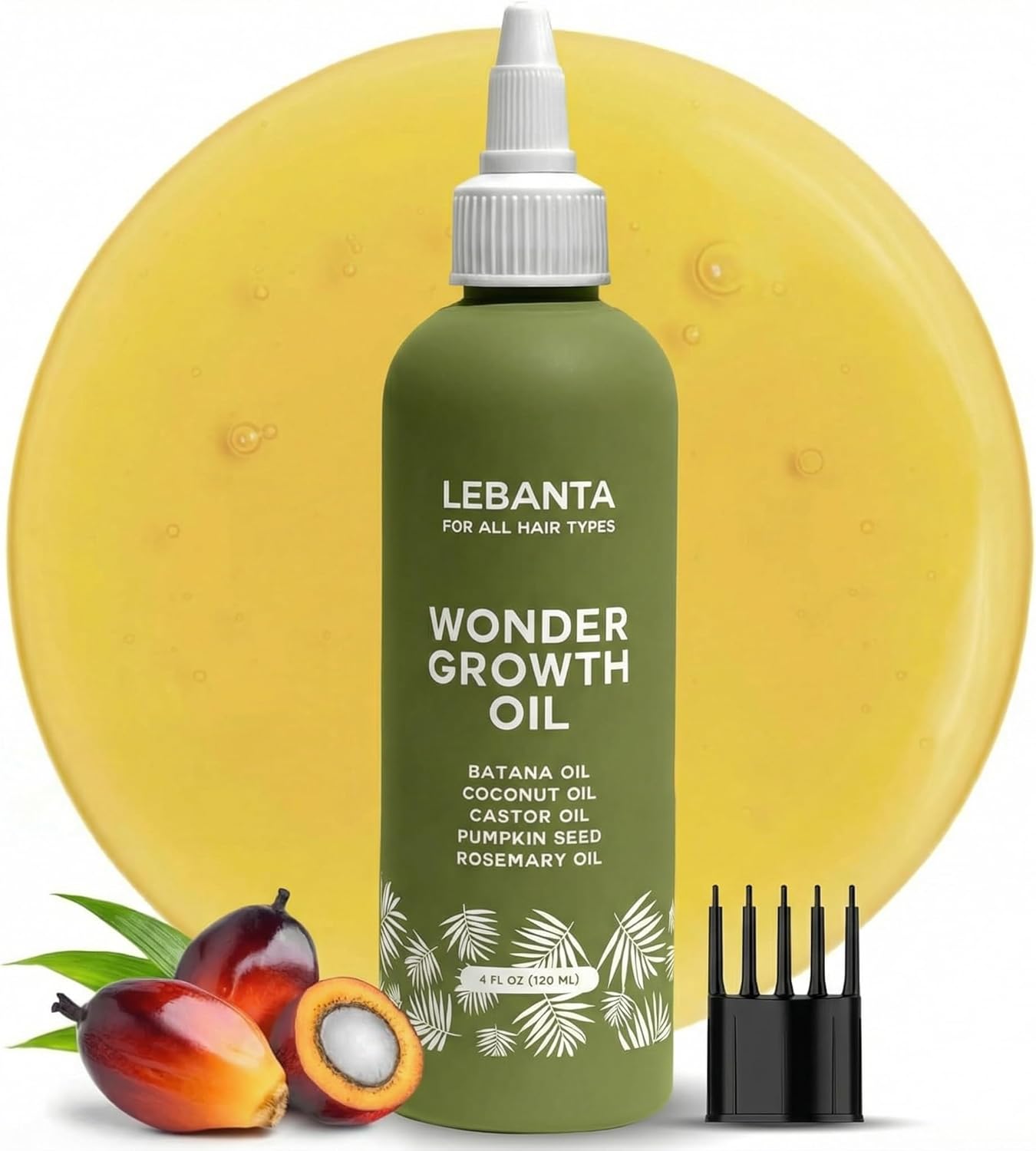 Lebanta Batana Oil for Hair Growth - 100% Pure Organic Blend with Castor, Pumpkin Seed & Rosemary | Thicker, Stronger Hair (1 Pack)