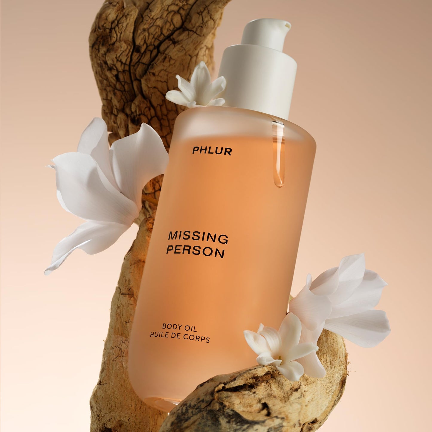 PHLUR Missing Person Body Oil, 4 Fl Oz – Skin Musk Bergamot & Jasmine Scented Body Oil for Women & Men, Hydrating Moisturizing After Shower Oil with Sandalwood & White Musk Fragrance