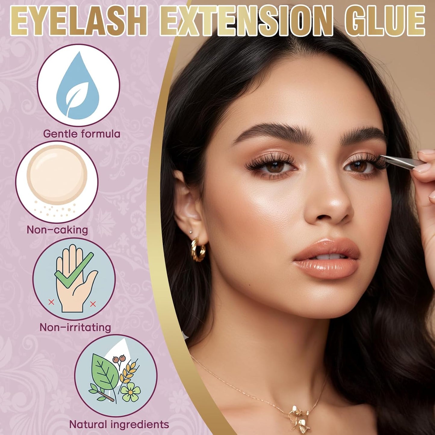 Sensitive Lash Extensions Glue - Fast Dry, Strong Hold, Low-Fume Waterproof Adhesive | 5ml, No-Irritation for DIY & Professional Use