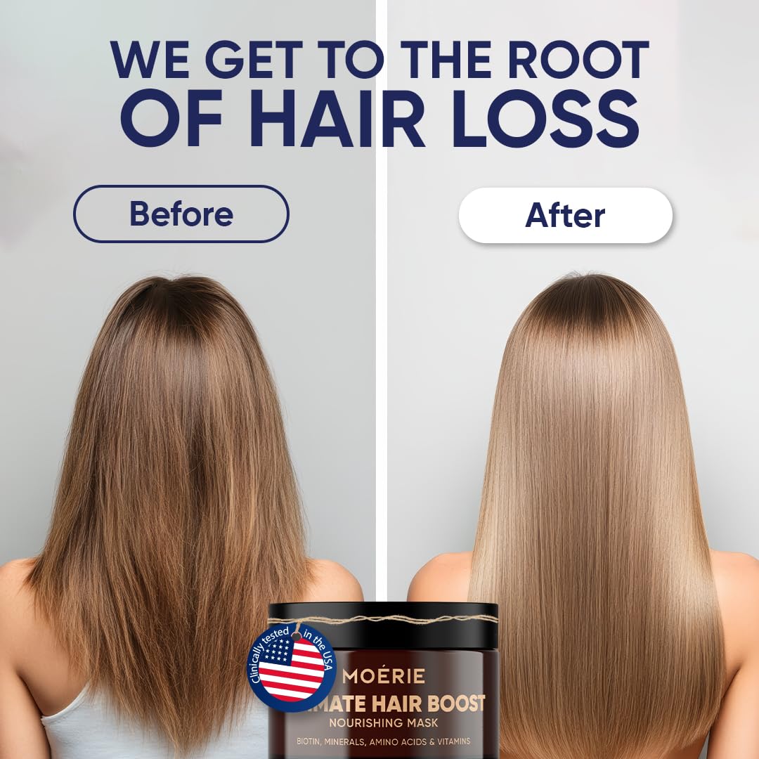 Moerie Hair Growth & Repair Mask | Vegan Hair Loss Treatment for Thicker, Fuller Hair - Paraben & Silicone Free