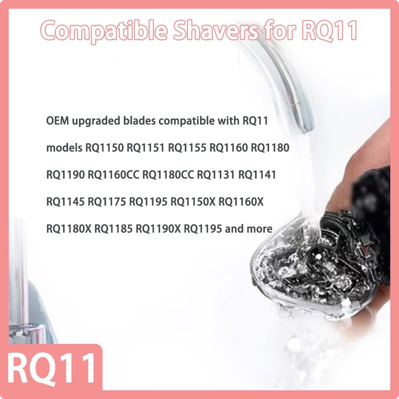 RQ11 Replacement Blades Compatible with Philips Norelco Sensotouch,for Sensotouch 2D Electric Shaver for Norelco RQ11 Replacement Heads 1150x,1160x,1180x,1170x New Upgraded Shaving Unit[2 Pack]