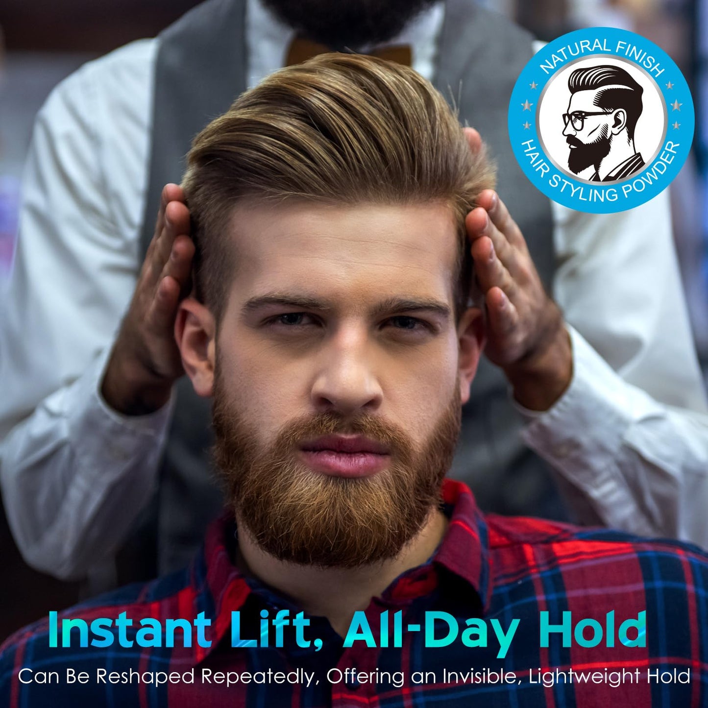 liiutry Hair Styling Powder, Texture Powder for Men & Women, All Hair Types, Matte Finish & 24-Hour Strong Hold, Adds Instant Root Lift & Volume, Invisible & Non-Sticky Formula, 30g/1.05oz