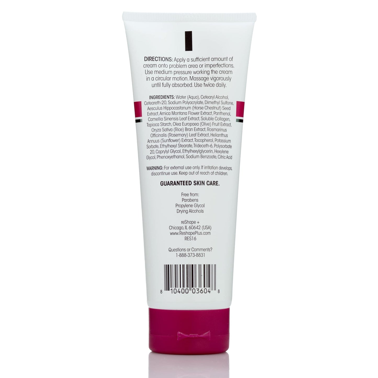 Reshape+ Varicose Vein & Vein Cream With Collagen, Arnica, & Horse Chestnut - Varicose Veins, Bruises, & Spider Veins, Varicose Vein Lotion For Legs & Body, 8 Fl Oz