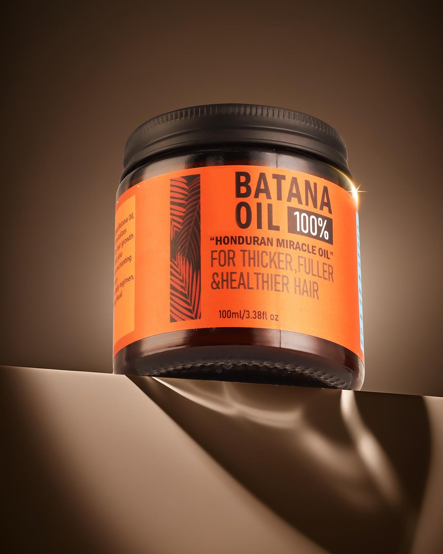 Batana Oil for Hair Growth, 100% Raw & Organic Dr. Sebi Hair Growth Oil from Honduras, Unrefined Cold-Pressed Formula for Thicker, Stronger Hair, Batana Hair Mask for Men & Women,3.38Fl Oz(Pack of 1)