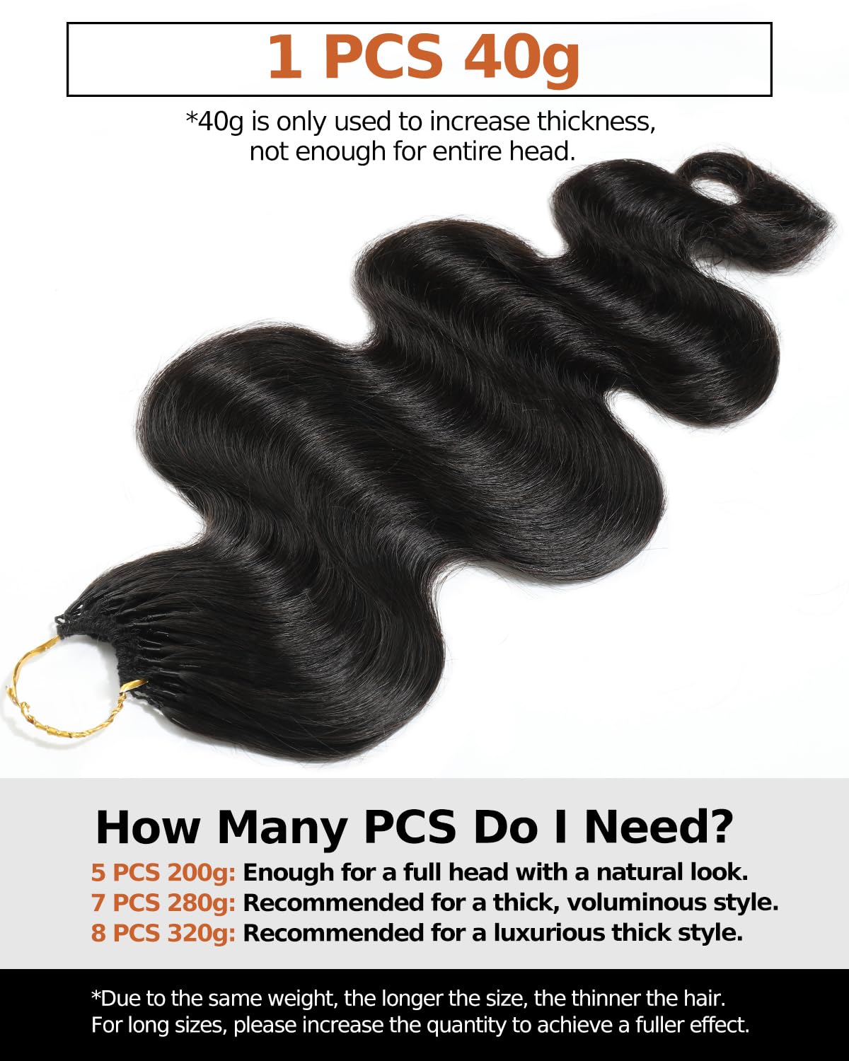 BEEOS Body Wave Crochet Human Hair 18 Inch, Pre-Separated Knotless Feather Crochet Hair for Black Women, Reusable Invisible String Natural Black 40g