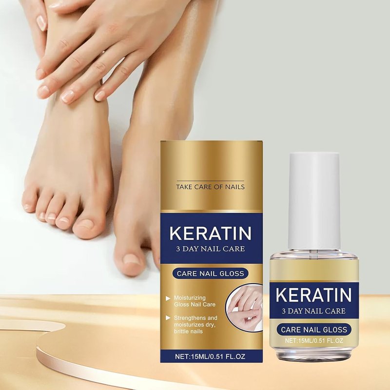 Keratin Nail Care Oil - Intensive Hydration & Repair for Dry, Brittle Nails | 2-Pack