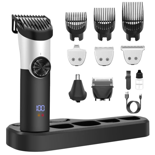 G4S3 5 in 1 Hair Clippers, Adjustable Beard Trimmer for Men Professional, Cordless Barber Clippers and Trimmers Set, Hair Cutting Kit with LCD Display, Shaving Kit for Nose, Body, Face and Mustache